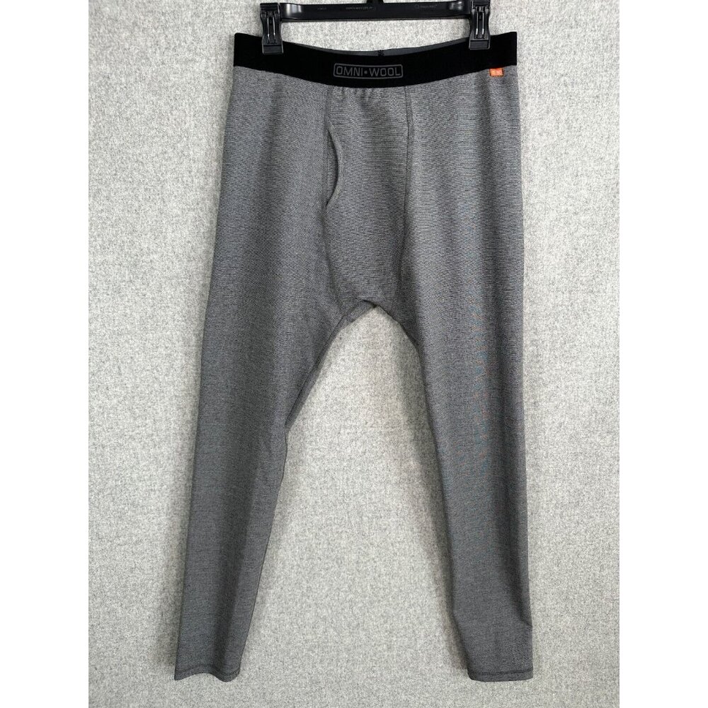 Omni Wool Pants Mens Large Gray Thermal Base Layer Outdoors Hiking Legging